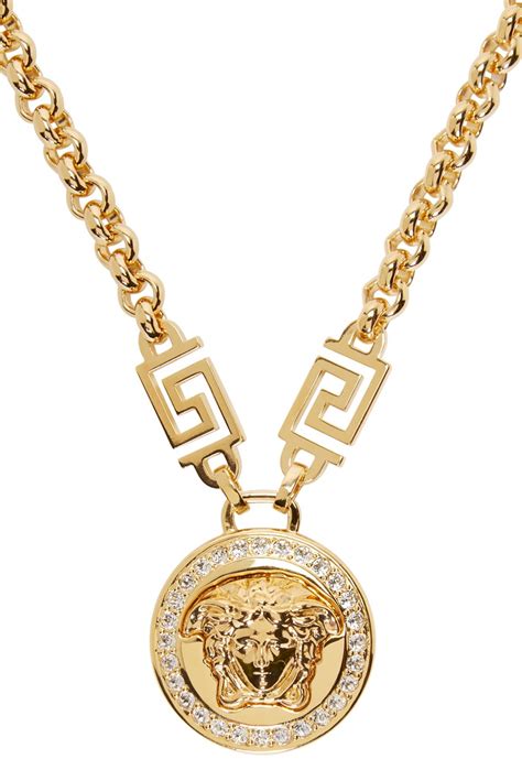 fake versace gold medallion|14k gold versace pendant.